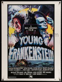 2c382 YOUNG FRANKENSTEIN style B 30x40 '74 Mel Brooks, Alvin art of Gene Wilder, Boyle & Feldman!