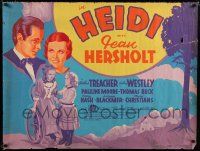 2c309 HEIDI INCOMPLETE 40x60 '37 Shirley Temple, Jean Hersholt, from Johanna Spyri story!