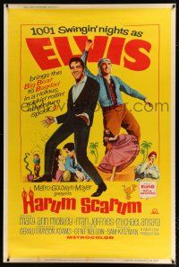 2c413 HARUM SCARUM style Z 40x60 '65 rockin' Elvis Presley, Mary Ann Mobley, 1001 Swingin' nights!