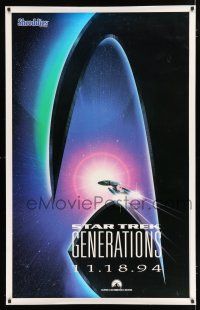 2c223 STAR TREK: GENERATIONS Canadian special 33x52 '94 art of Enterprise, Shreddies cereal tie-in