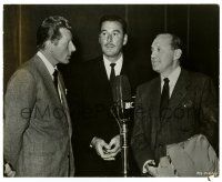 2d345 ERROL FLYNN/DANNY KAYE/JACK BENNY 7.75x9.75 radio still '52 performing In Town Tonight at BBC