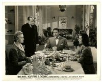 2d370 FOOTSTEPS IN THE DARK 8.25x10 still '41 Errol Flynn, Brenda Marshall, Watson & Hytten at table