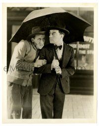 2d964 WHAT! NO BEER? 8x10.25 still '33 best c/u of Buster Keaton & Jimmy Durante under umbrella!