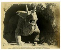 2d967 WHEN DINOSAURS RULED THE EARTH 8x10 still '71 cool special effects image of Triceratops!