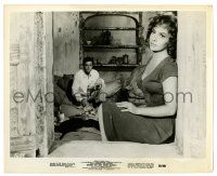 2d969 WHERE THE HOT WIND BLOWS 8.25x10 still '60 Mastroianni stares at sexy Gina Lollobrigida!