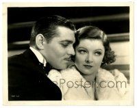 2d975 WIFE VERSUS SECRETARY 8x10 still '36 c/u of Clark Gable & sexy Myrna Loy in fur coat!