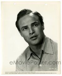 2d977 WILD ONE candid 8x10 key book still '53 great portrait of young Marlon Brando out of costume!