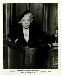 2d985 WITNESS FOR THE PROSECUTION 8.25x10 still '58 c/u of angry Marlene Dietrich on the stand!