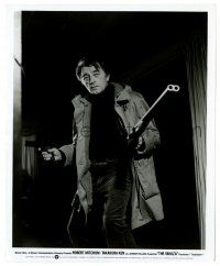 2d991 YAKUZA 8.25x10 still '75 great close up of Robert Mitchum holding shotgun & pistol!