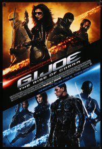 2f313 G.I. JOE THE RISE OF COBRA advance 1sh '09 Channing Tatum, Dennis Quaid, cool image of cast!