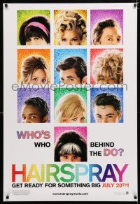 2f352 HAIRSPRAY teaser DS 1sh '07 John Travolta, Michelle Pfeiffer, Walken, Amanda Bynes!