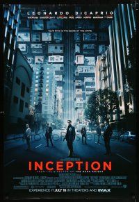 2f395 INCEPTION advance DS 1sh '10 Christopher Nolan, Leonardo DiCaprio, Gordon-Levitt!