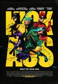 2f433 KICK-ASS advance DS 1sh '11 Chris Mintz-Plasse, Chloe Grace Moretz, Nicholas Cage!