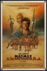 2f489 MAD MAX BEYOND THUNDERDOME 1sh '85 art of Mel Gibson & Tina Turner by Richard Amsel!