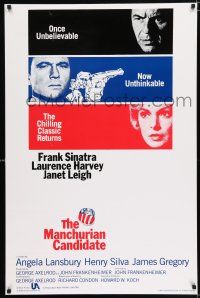 2f495 MANCHURIAN CANDIDATE 1sh R88 Frank Sinatra, Janet Leigh, directed by John Frankenheimer!