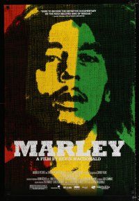 2f497 MARLEY DS 1sh '12 reggae music, cool red, yellow & green image of Bob Marley!