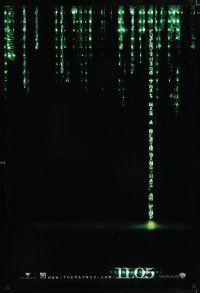 2f505 MATRIX REVOLUTIONS holofoil teaser 1sh '03 everything that has a beginning has an end!