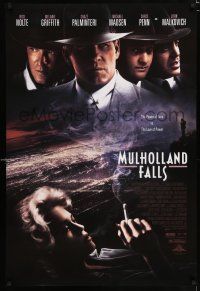 2f540 MULHOLLAND FALLS DS 1sh '96 cool film noir image of Nick Nolte, Melanie Griffith smoking!