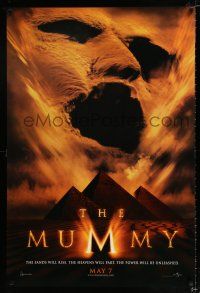 2f541 MUMMY teaser DS 1sh '99 Brendan Fraser & Rachel Weisz in Egypt, cool image of sandstorm!