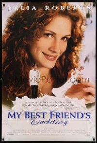 2f544 MY BEST FRIEND'S WEDDING DS 1sh '97 Julia Roberts, Cameron Diaz, Dermot Mulroney!