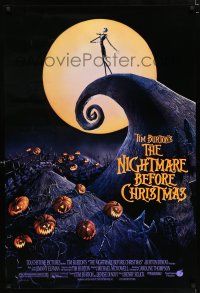 2f561 NIGHTMARE BEFORE CHRISTMAS DS 1sh '93 Tim Burton, Disney, great Halloween horror image