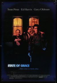 2f742 STATE OF GRACE 1sh '90 Sean Penn, Gary Oldman, Robin Wright, Ed Harris!