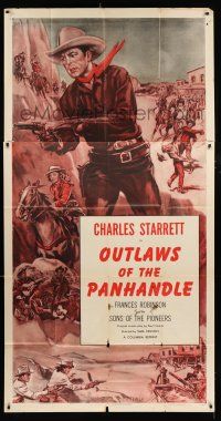 2j677 CHARLES STARRETT 3sh '53 The Durango Kid in Outlaws of the Panhandle, Cravath art!