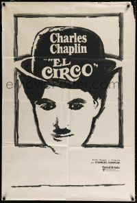 2j422 CIRCUS Argentinean R70s Charlie Chaplin slapstick classic, great portrait artwork!