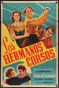 2j429 CORSICAN BROTHERS Argentinean R50s Douglas Fairbanks Jr. in a dual role as twins!