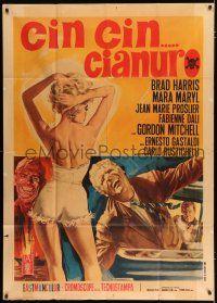 2j141 CIN... CIN... CIANURO Italian 1p '68 directed by Ernesto Gastaldi, sexy artwork!