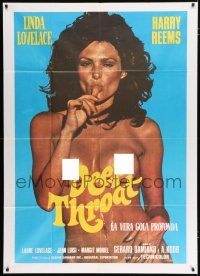 2j157 FRENCH DEEP THROAT Italian 1p R1980 Linda Lovelace, Harry Reems & Jean Luisi!