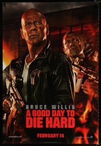 2m308 GOOD DAY TO DIE HARD style B teaser DS 1sh '13 Bruce Willis, Winstead, Jai Courtney!