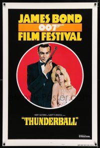 2m432 JAMES BOND 007 FILM FESTIVAL style B 1sh '75 Sean Connery w/sexy girl, Thunderball!