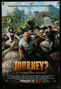 2m439 JOURNEY 2: THE MYSTERIOUS ISLAND advance DS 1sh '12 Dwayne Johnson, Michael Caine!