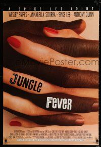 2m442 JUNGLE FEVER DS 1sh '90 Spike Lee, Wesley Snipes, Annabella Sciorra, interracial romance!