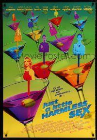 2m448 JUST A LITTLE HARMLESS SEX 1sh '99 Alison Eastwood, cool martini design!