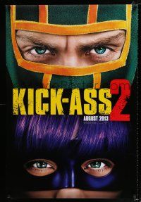 2m452 KICK-ASS 2 teaser DS 1sh '13 Aaron Taylor-Johnson, Chloe Grace Moretz, action heros!