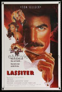 2m467 LASSITER 1sh '84 Steven Chorney art of Tom Selleck, Jane Seymour & sexy Lauren Hutton!