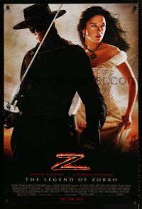 2m471 LEGEND OF ZORRO advance 1sh '05 Antonio Banderas is Zorro, sexy Catherine Zeta-Jones!