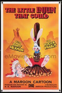 2m484 LITTLE INJUN THAT COULD Kilian 1sh '88 great Roger Rabbit & Baby Herman cartoon art!