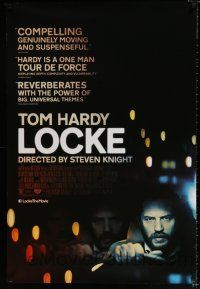 2m490 LOCKE DS 1sh '14 Steven Knight directed, Tom Hardy alone in car!