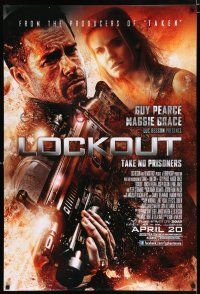 2m491 LOCKOUT advance DS 1sh '12 Guy Pearce, Maggie Grace, sci-fi action!