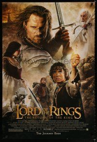 2m496 LORD OF THE RINGS: THE RETURN OF THE KING advance DS 1sh '03 Jackson, cool cast montage!