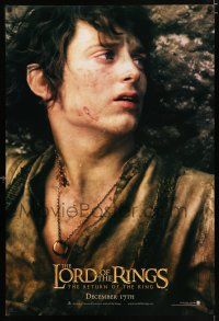 2m498 LORD OF THE RINGS: THE RETURN OF THE KING teaser DS 1sh '03 Elijah Wood as tortured Frodo!