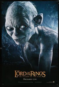 2m497 LORD OF THE RINGS: THE RETURN OF THE KING teaser DS 1sh '03 Andy Serkis as Gollum!