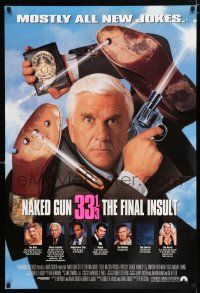 2m551 NAKED GUN 33 1/3 int'l DS 1sh '94 Anna Nicole Smith & wacky Leslie Nielsen!