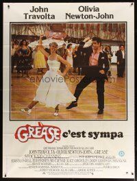 2p645 GREASE French 1p '78 John Travolta & Olivia Newton-John dancing in a most classic musical!