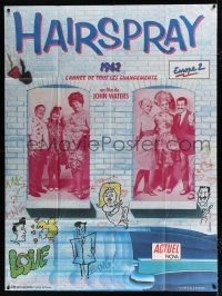 2p654 HAIRSPRAY French 1p '88 John Waters, Ricki Lake, Divine, Sonny Bono, different Gedebe art!