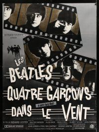 2p659 HARD DAY'S NIGHT French 1p R82 great image of The Beatles on film strip, rock & roll classic!