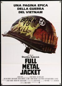 2p196 FULL METAL JACKET Italian 1p '87 Stanley Kubrick Vietnam War movie, Philip Castle art!